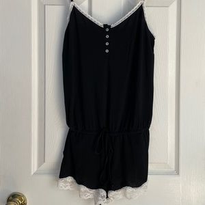 Victoria's Secret Black Romper Sleeper Size